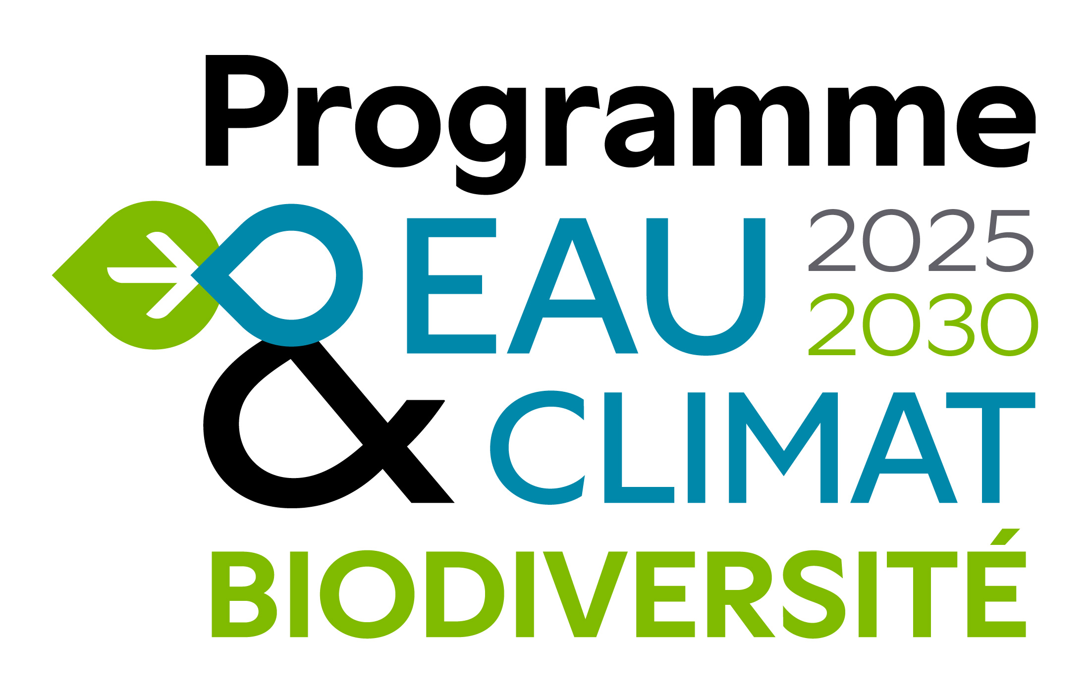 Logo du programme "Eau, climat & biodiversité2025-2030"