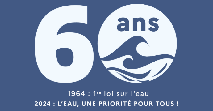 Logo des 60 ans des agences de l'eau