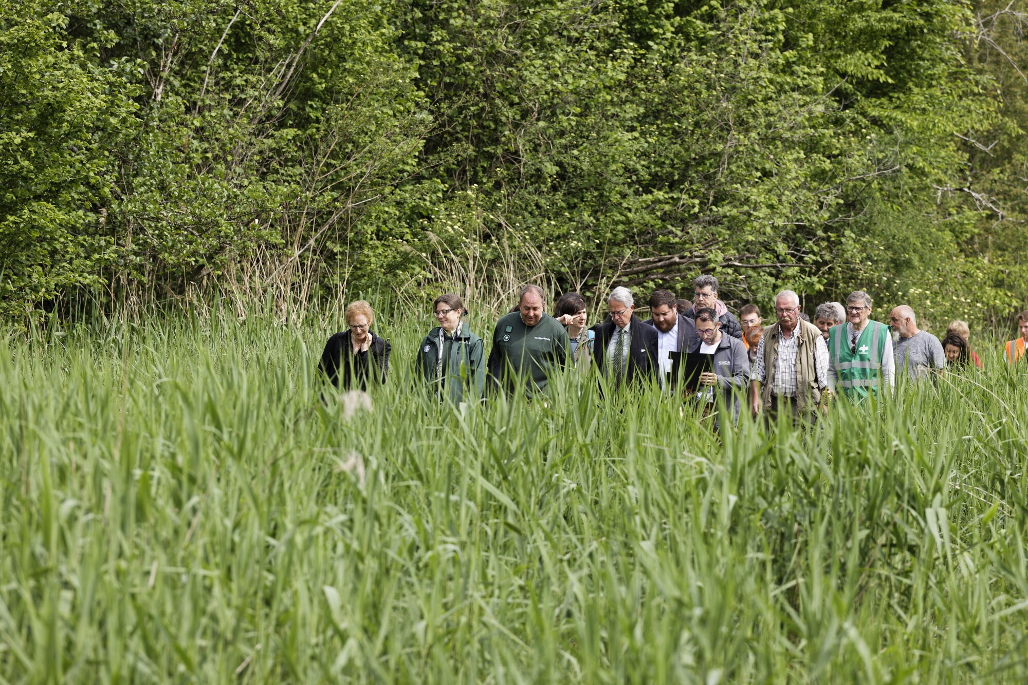 inauguration des travaux de restauration écologique du Grand Marais et de reméandrage du Ru des planchettes en forêt de Compiègne à Saint-Jean au Bois.