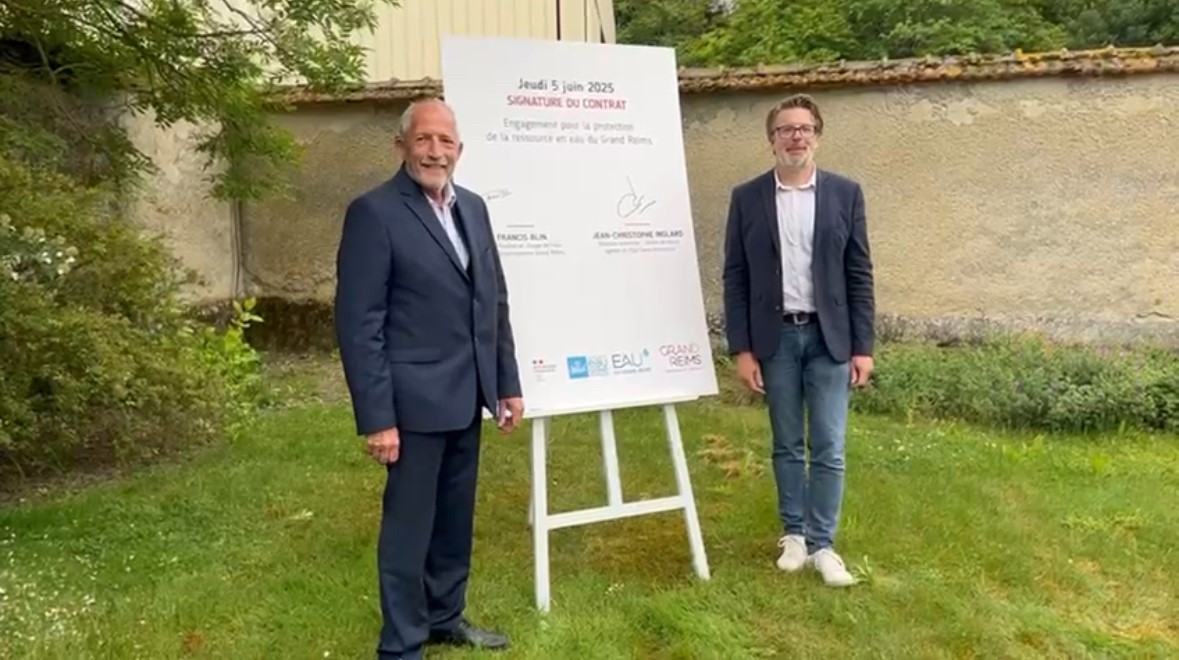 Signature du contrat de territoire Grand Reims et agence de l'eau Seine-Normandie