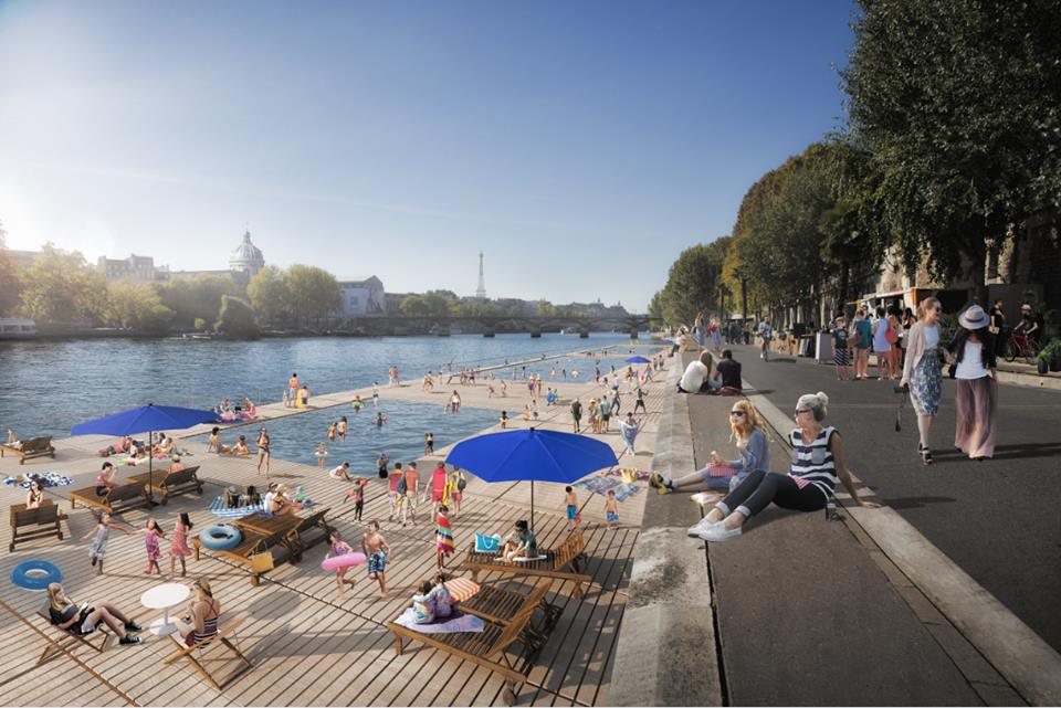 Baignade dans la seine 